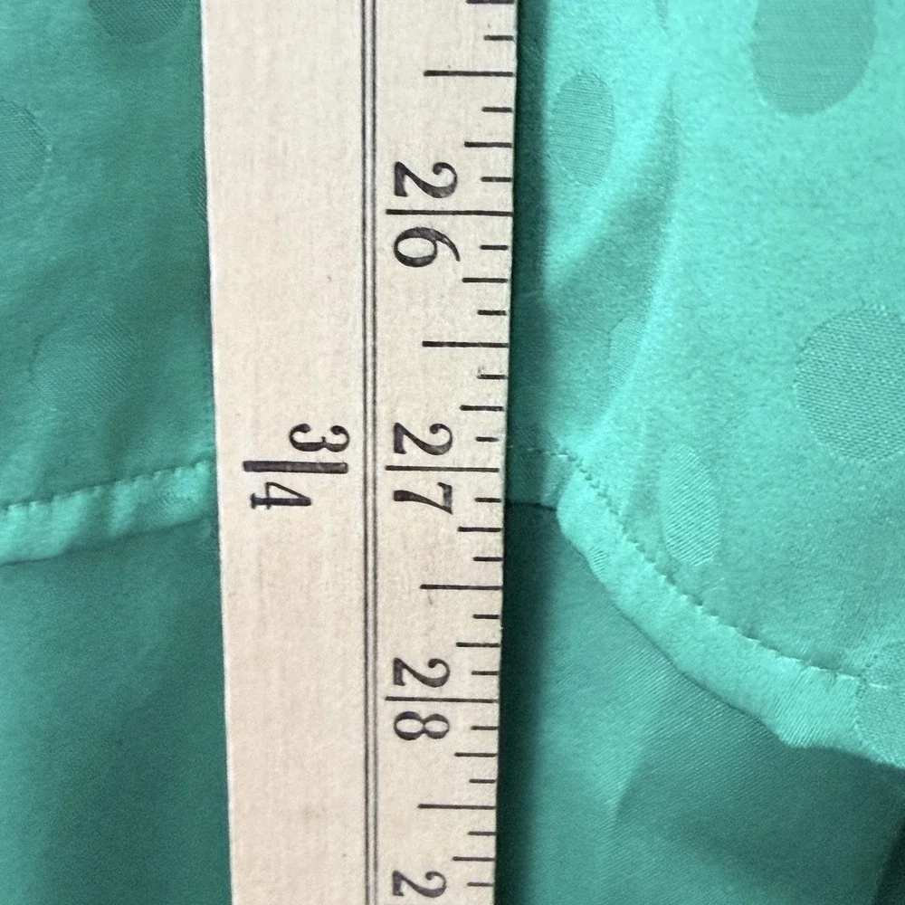 VTG‎ Victoria's Secret LARGE Green Satin 2 Piece Pajama Set Gold Label Elastic